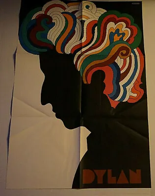  Bob Dylan's Greatest Hits LP Insert Foldout Poster Milton Glaser 1970 Vintage • $99.95