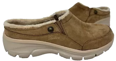 Skecher Women's Fuzzy Slip In Clog Shoes Brown #49532 Size:9.5 177R-T • $48.99