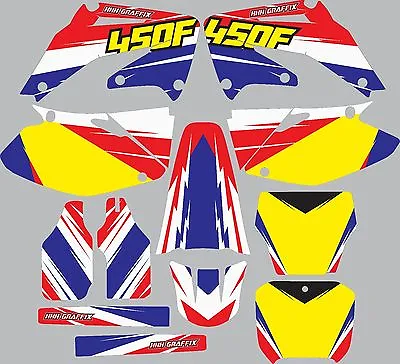 Graphic Kit For 2002-2004 Honda CRF 450 CRF450 Shrouds Fender Plastic Decals  • $89