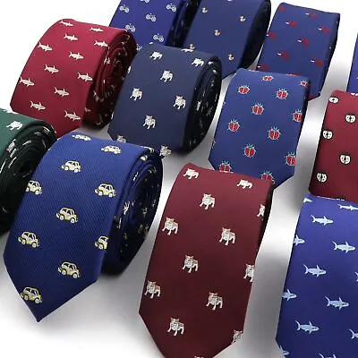 Men's Business Animal Print Slim Fit 6CM Tie For Wedding Party Wear • $9.99