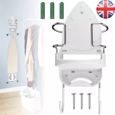 Ironing Board Wall Mount Hanger Iron Board Holder For Laundry Room Hotel White • £17.99