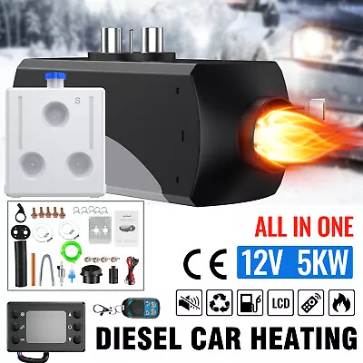 12V 5KW Diesel Air Heater Tank LCD Remote Control Thermostat Caravan Motorhome • $114.99