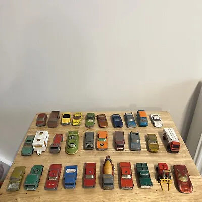 Matchbox Lesney Job Lot Collection Of 30 Some Early Vintage Cars In Played Cond • £19.99