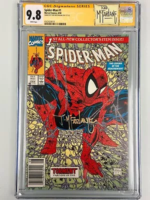 Todd McFarlane SIGNED Spider-Man #1 Newsstand UPC (1990) AUTO CGC 9.8 SS • $237.50