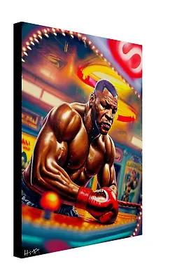 Mike Tyson W/COA - Framed Canvas 40X30cm  Painting • $250