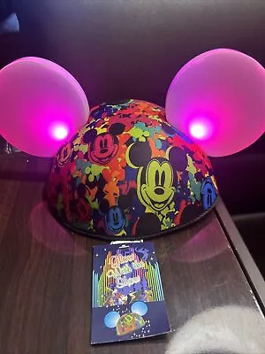 Disney World Of Color Glow With The Show Mickey Mouse Light Up Ears Hat Kids NWT • $13.99