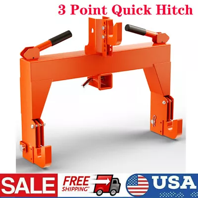 3 Point Quick Hitch For Category 1&2 Tractors Attachments W/ 2  Receiver 3000lb  • $179.98