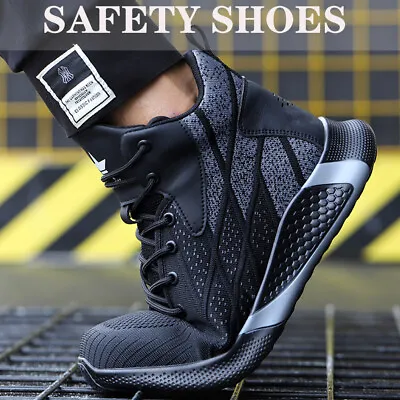Mens Safety Trainers Steel Toe Cap Work Boots Women Lightweight Safety Shoes New • £19.99