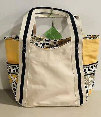 Vera Bradley GO WILD SMALL COLORBLOCK TOTE Canvas Travel Library Bag NWT • $30