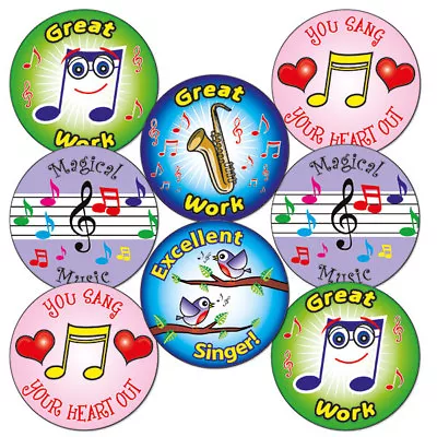 150 X Music Primary School Teacher Reward Award Stickers 25MM For Children Kids • £6.96