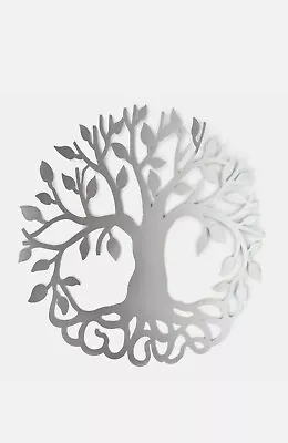 Large Silver Tree Of Life Wall Art Ornament For Home Or Garden 58cm • £44.95