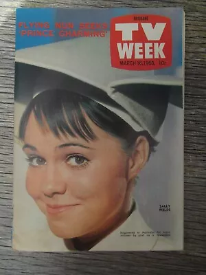 Australian TV WEEK Magazine - Flying Nun- 1968 - Sally Field Bee Gees Batman • $19.99