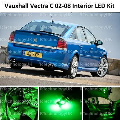 Green Premium Vauxhall Vectra C Mk2 02-08 Led Light Interior Upgrade Kit Vxr Sri • $19.88