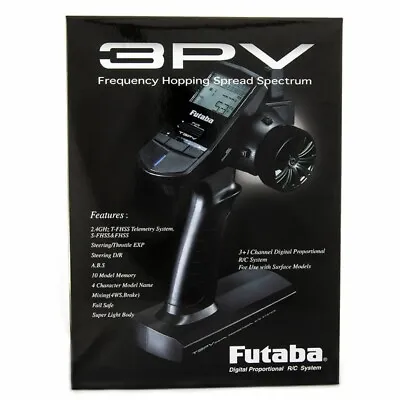 Futaba 3PV 3 Channel 2.4ghz FHSS SFHSS Radio System W/ R203GF Receiver FUTK3201 • $148.99
