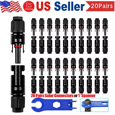 20Pairs Solar Cable Connectors 4mm-6mm 30Amp Waterproof Solar Panel Wire Joiners • $5.65