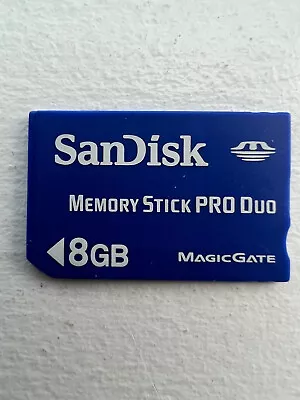 SanDisk 8GB Memory Stick Pro Duo Magic Gate Memory Card - Blue • $14.95