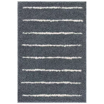 Safavieh Venus Shag Vns604G Dark Grey / Ivory Rug Area Rug Carpet Non Shedding • $87.52