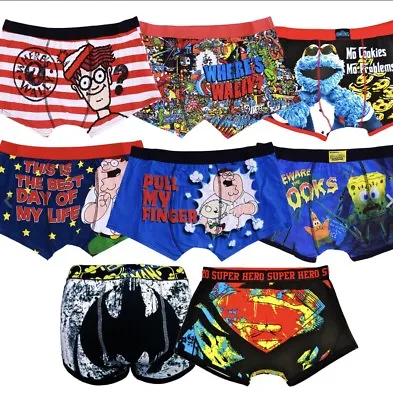 Mens Novelty Character Super Hero Boxer Shorts Underwear 100% Offical *2 Pairs* • £5
