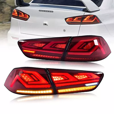 Red LED Tail Lights W/Startup Animation For Mitsubishi Lancer & EVO X 2008-2020 • $649.99