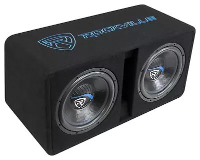 Rockville DV12K52 Dual 12  K5 2800w Car Subwoofers+Vented Sub Enclosure Box/2Ohm • $199.95