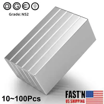 N52 Super Strong Block Fridge Magnets Rare Earth Neodymium 25x10x3mm Magnet Lots • $7.15