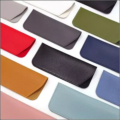 $5.99 • Buy Faux Leather Eyeglasses Sunglasses Reading Glasses Case Soft Pouch Bag Pocket