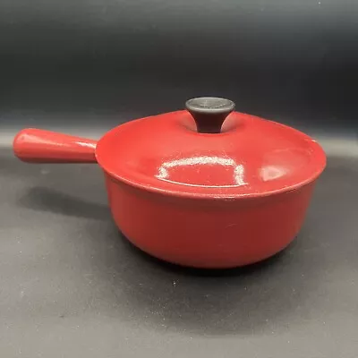 Le Creuset Saucepan Pot 2.75 Qt W/ Lid Ped Enamel Cast Iron Hollow Handle #20 • $75