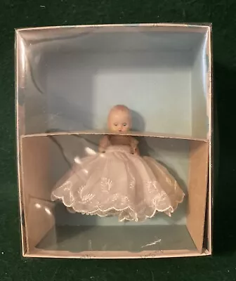 Vintage 3 1/2  Nancy Ann Storybook Doll #149 Rock A Bye Baby Plastic With Box • $20