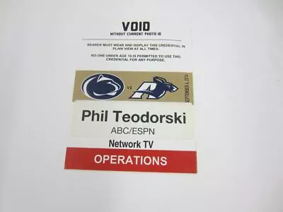 #171 PENNSYLVANIA STATE UNIVERSITY Vs AKRON 2014 Press Pass Media Credential • $9.99