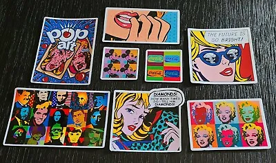 Comic Pop Art 8 Sticker Pack HD High Gloss Vinyl *Free Shipping* • $11.99