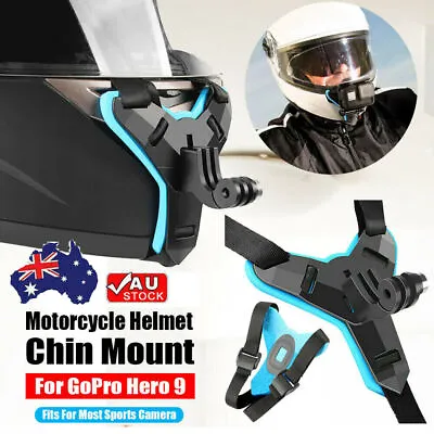 Camera Full Face Helmet Chin Mount Holder Accessories For GoPro HERO 8 7 6 5 AU • $11.39