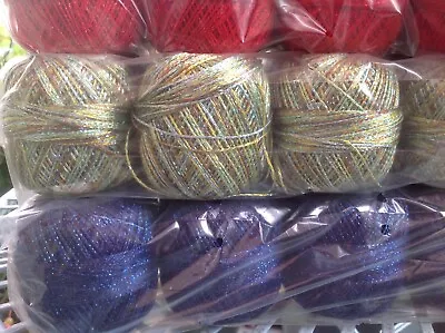£3.50 • Buy Twilleys & Grundl Goldfingering Crochet Metalic Yarn 25g Ball Glitter 3ply Blue