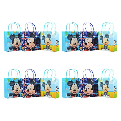 12Pcs Disney Mickey Mouse Party Favor Goodie Bags Medium Mickey Mouse Party • $16.99