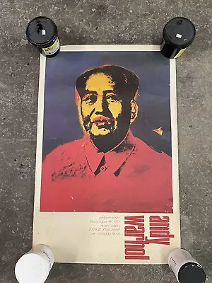 Andy Warhol Mao Lithograph 1977 Chicago Art Exhibition Poster Rag Paper • $999.95