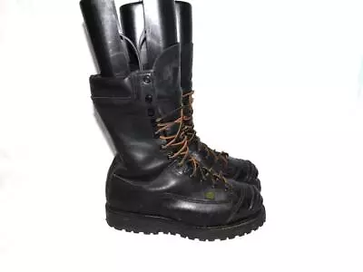 Matterhorn 8 Womens Black Leather Mining Boots Steel Safety Toe Waterproof 12256 • $74.94