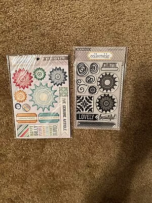 Lot 2 My Minds Eye Remarkable Clear Stamps Beautiful And Chipboard Authentic • $14