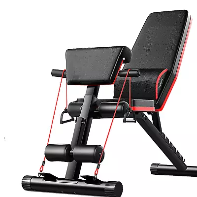 Adjustable Weight Abdominal Bench Sit-Up Back Support Fitness Flat Gym Exercise • $89.69