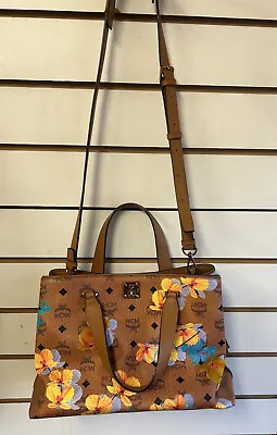 MCM Essential Floral Print Visetos Tote Bag • £250