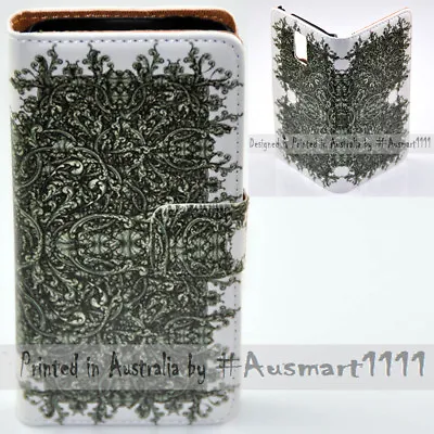 For Sony Xperia Series Green Paisley Theme Print Wallet Mobile Phone Case Cover • $13.98