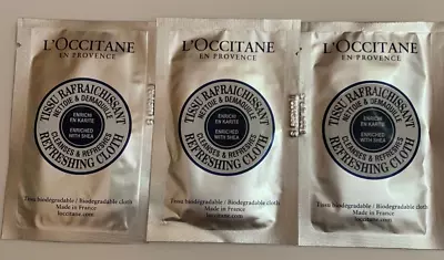 L'Occitane En Provence Enriched W Shea Refreshing Cloths~3 PCS~ • $9.95