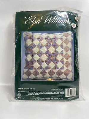 Canvas Quick Stitch Tipperarry Triangles Pastels Elsa Williams USA 12x12 Sealed • $17.97