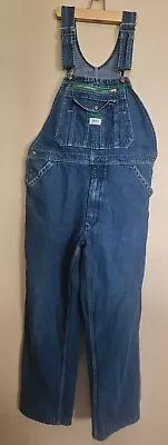 LIBERTY Overalls Men 34x30 Blue Denim Carpenter Bib Jeans Workwear Farm Chore • $23.99