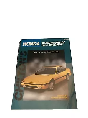Used Chiltons 1984-1985 HONDA ACCORD And PRELUDE Repair Manual Part #8255 • $16.99