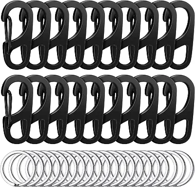 40 Pieces Mini Carabiner Clip Tiny Keychain Carabiner Mini Keyring For Backpack  • $13.19