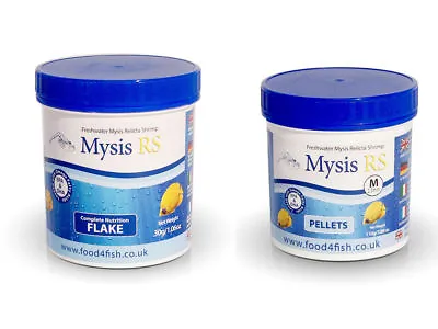 BCUK MYSIS RS-30g Flake & 110g( Small 1mm) Pellet Twin Pack**FREE P&P**--marine • £18.99