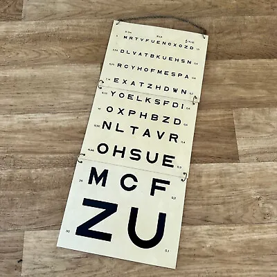 Vintage French Test Visual Eye Chart Pediatric Doctor Ophthalmologists 19062310 • $159