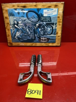 $103.50 • Buy Harley V Rod Passenger Pegs Rear Mount Bracket Left Right Silver Vrod V-rod Oem