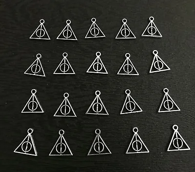 £2.99 • Buy 30 Harry Potter Deathly Hallows Charms - Metal Alloy Antique Silver Colour