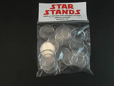 10 X Modern Star Wars Figure 1.5  Display Stands - Wide Stance - 1995 On - T4c • $9.50