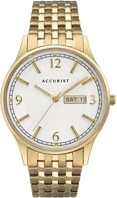 £54.99 • Buy Accurist Signature Mens Watch With White Dial And Gold Plated Bracelet 7248